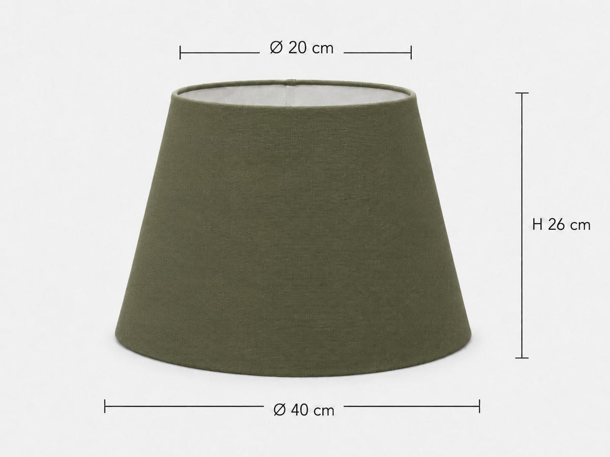 UV-Resistant Olive Green Tapered Lampshade / Handmade in Italy – image 10