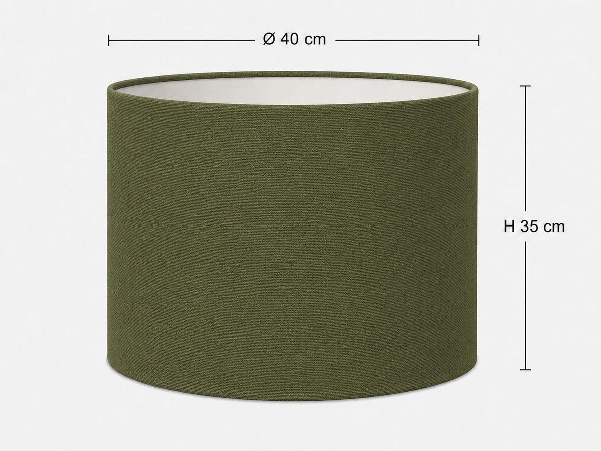 UV-Resistant Olive Green Tapered Lampshade / Handmade in Italy – image 4
