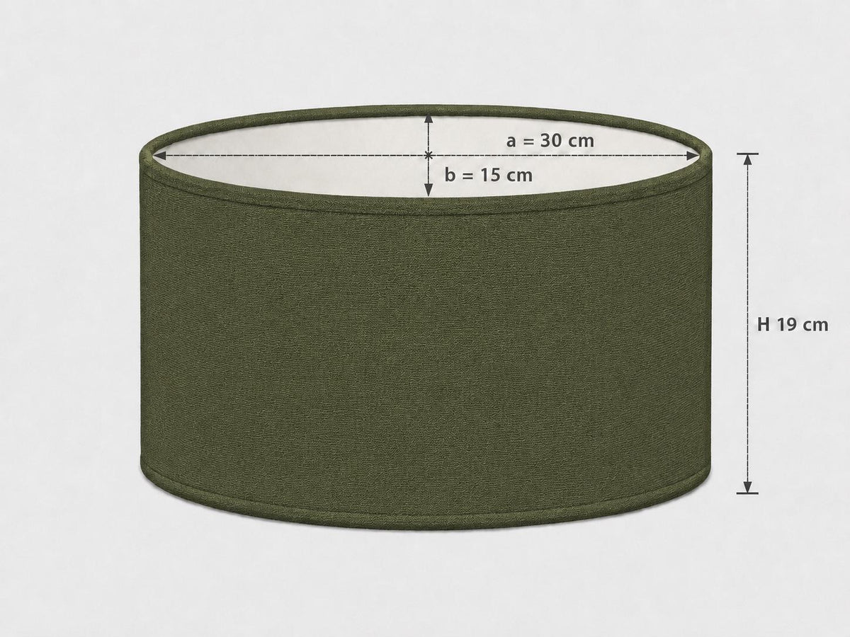 UV-Resistant Olive Green Tapered Lampshade / Handmade in Italy – image 6
