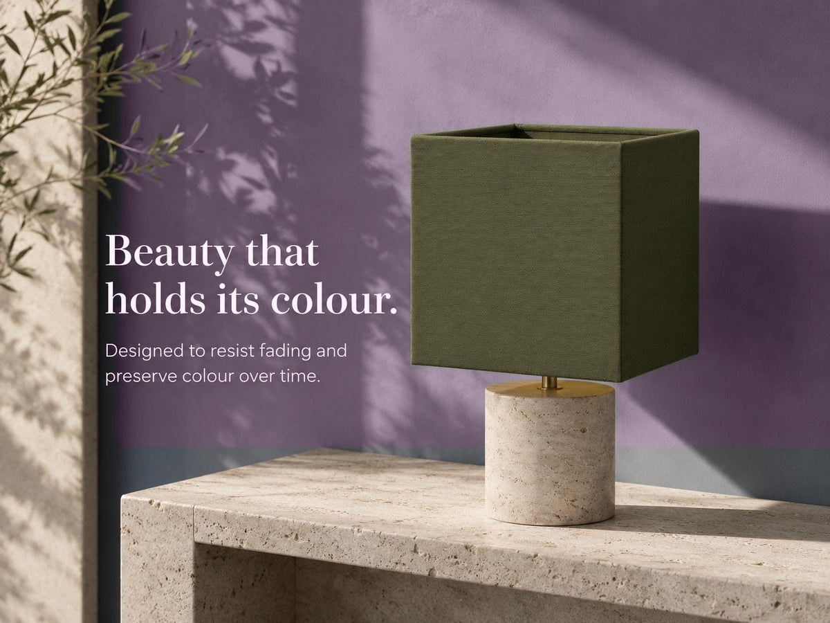 UV-Resistant Olive Green Tapered Lampshade / Handmade in Italy – image 9