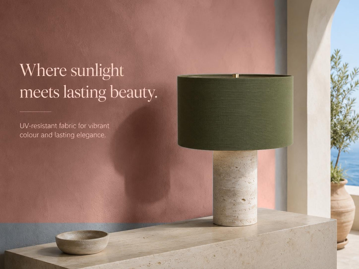 UV-Resistant Olive Green Tapered Lampshade / Handmade in Italy – image 7