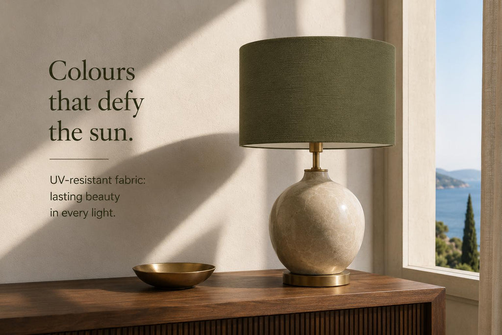 UV-Resistant Olive Green Tapered Lampshade / Handmade in Italy – image 3