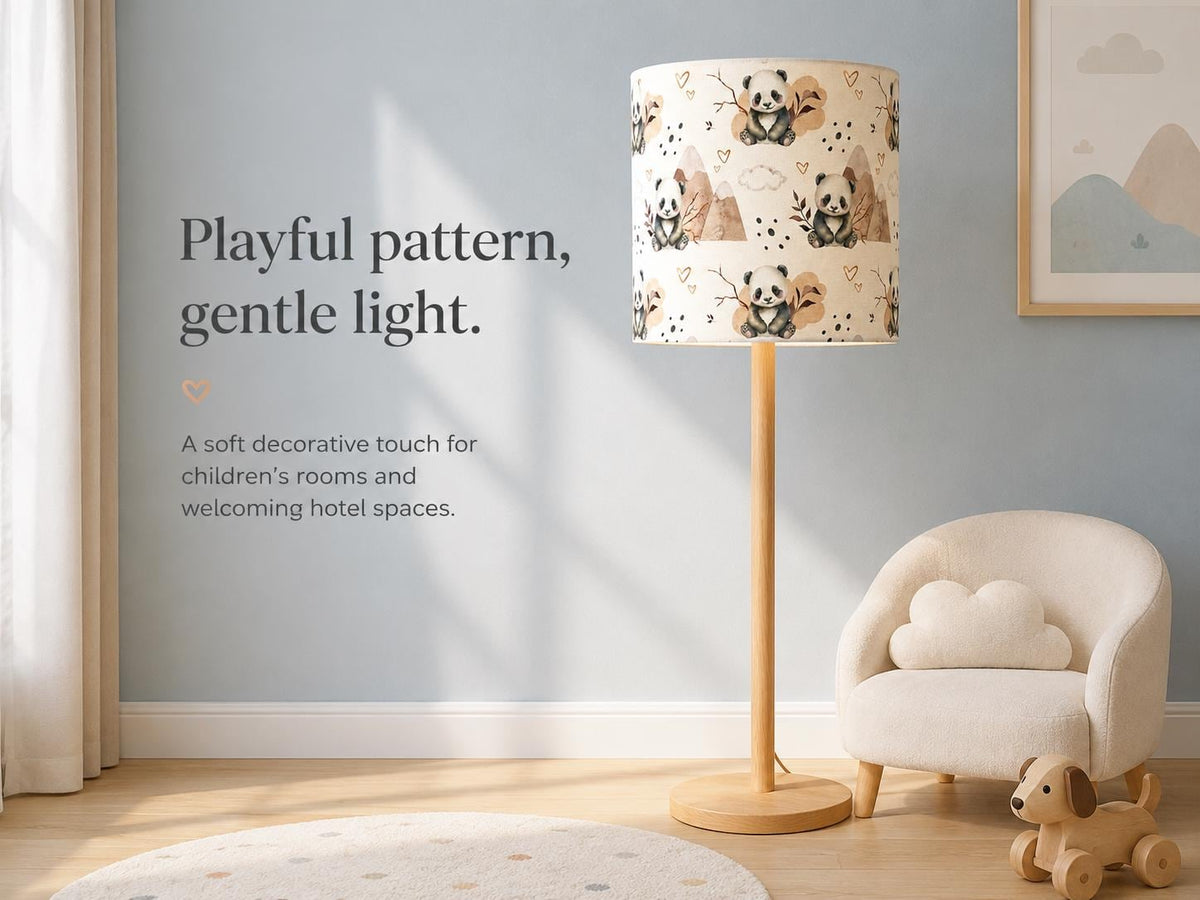 Panda Nursery Lampshade – Handmade in Italy – image 3