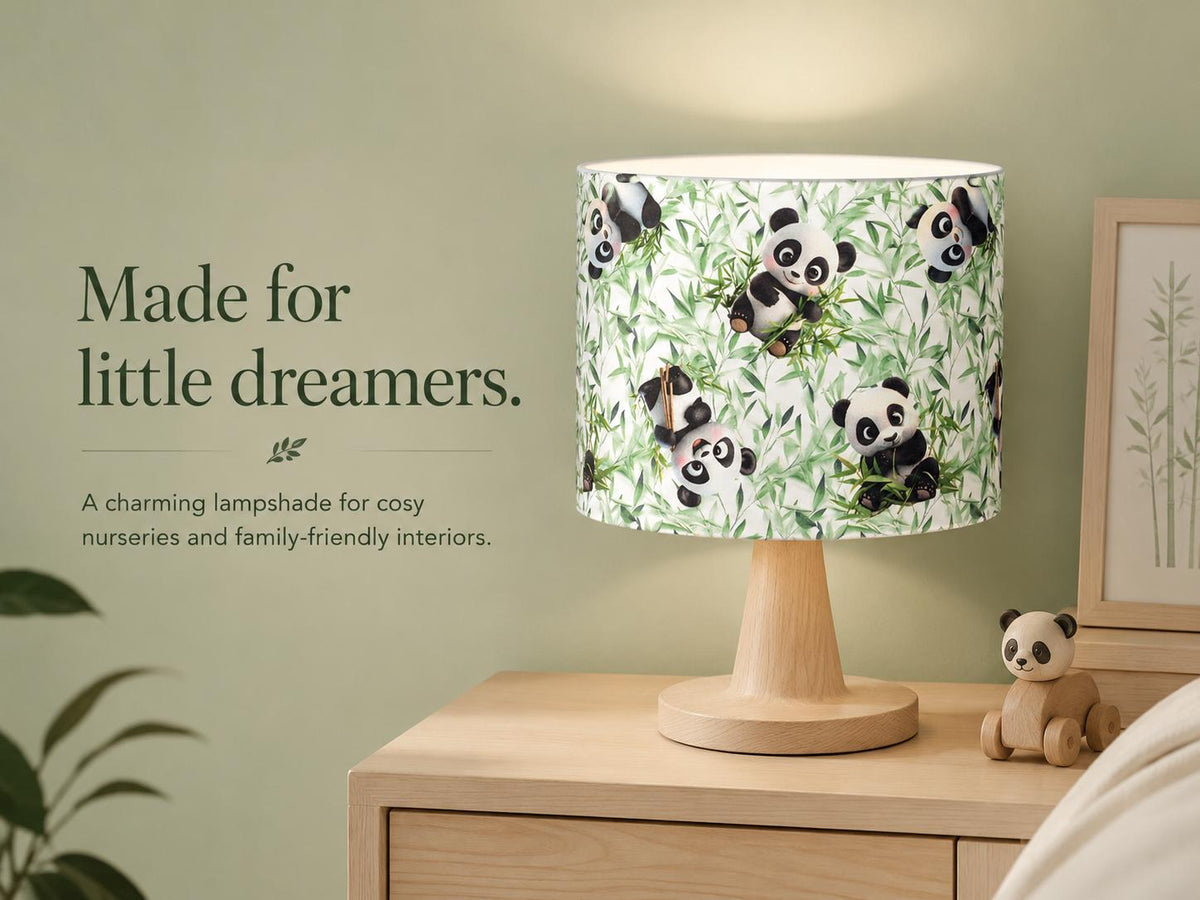 Panda Bamboo Kids’ Lampshade – Made in Italy – image 3