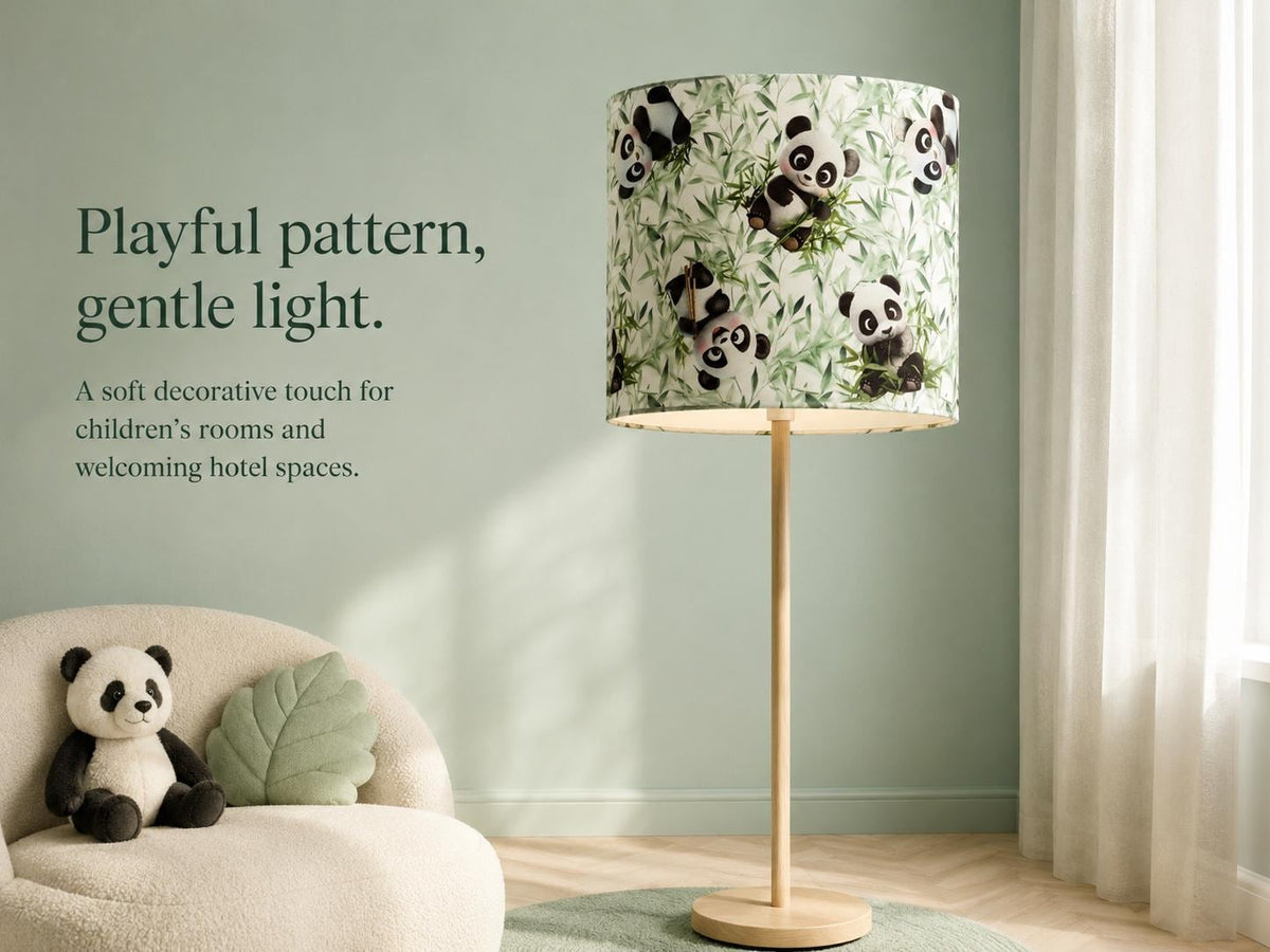 Panda Bamboo Kids’ Lampshade – Made in Italy – image 5
