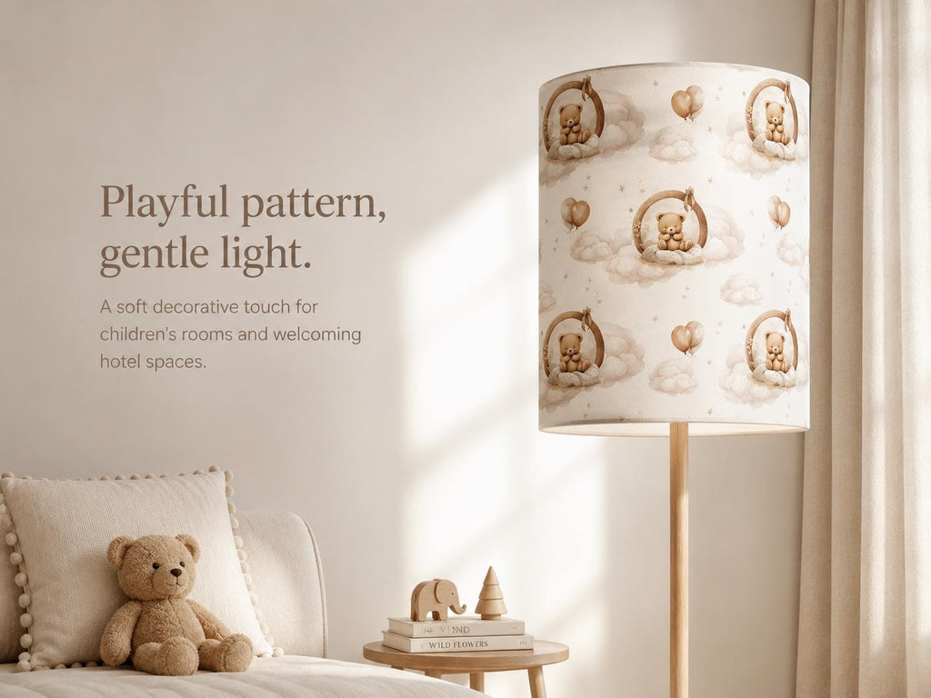 Teddy Bear Cloud Kids’ Lampshade – Made in Italy – image 3