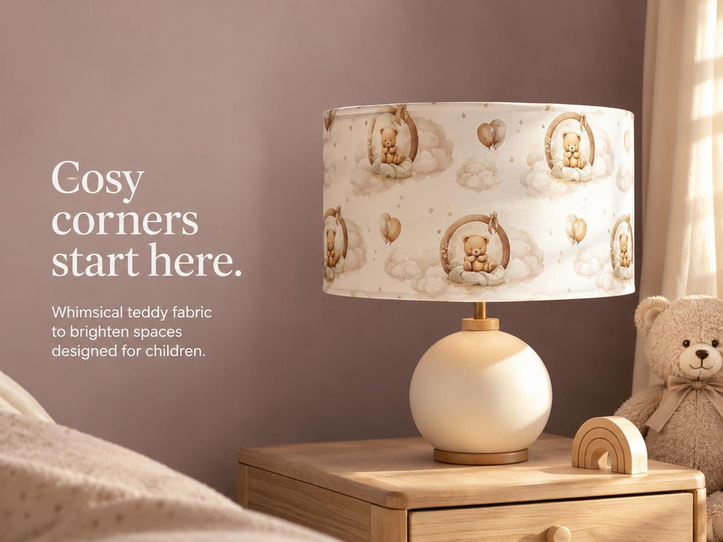 Teddy Bear Cloud Kids’ Lampshade – Made in Italy – image 5