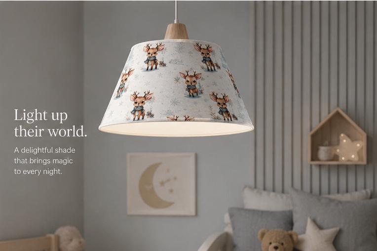 Woodland Deer Children’s Lampshade – Made in Italy – image 12