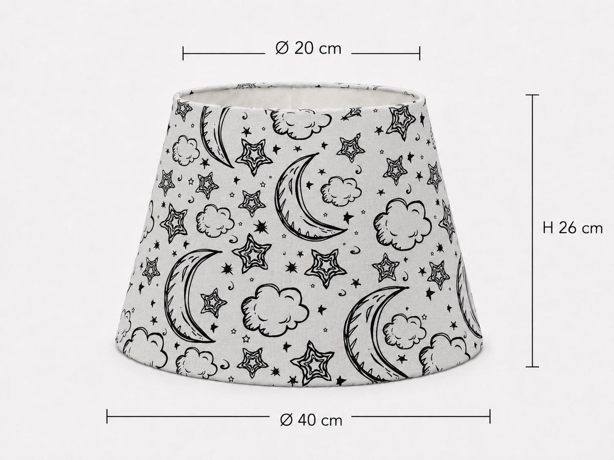 Colour-In Moon & Stars Kids’ Lampshade – Made in Italy – image 12