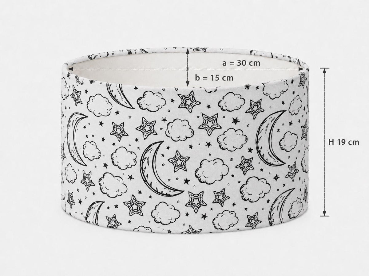 Colour-In Moon & Stars Kids’ Lampshade – Made in Italy – image 8