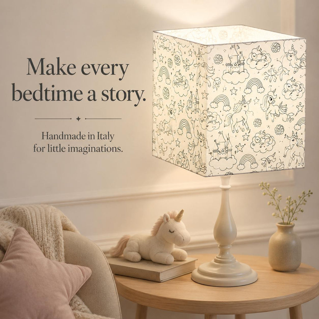 Colour-In Unicorn Kids’ Lampshade – Made in Italy – image 10