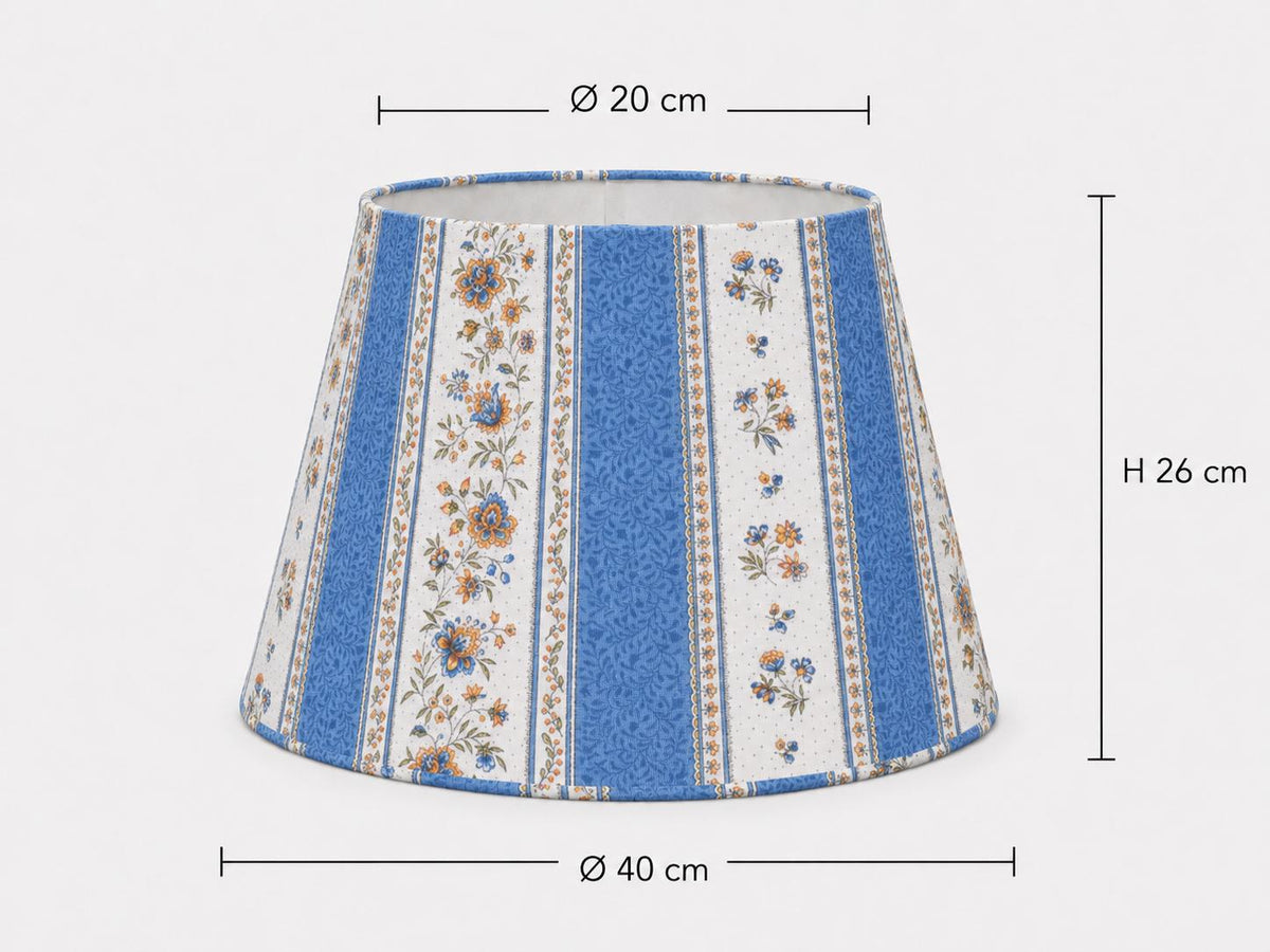 Blue Provençal Floral Lampshade, French Country Lamp Shade – Handmade in Italy – image 11
