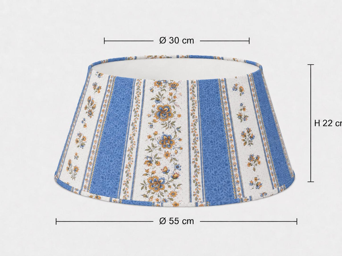 Blue Provençal Floral Lampshade, French Country Lamp Shade – Handmade in Italy – image 13
