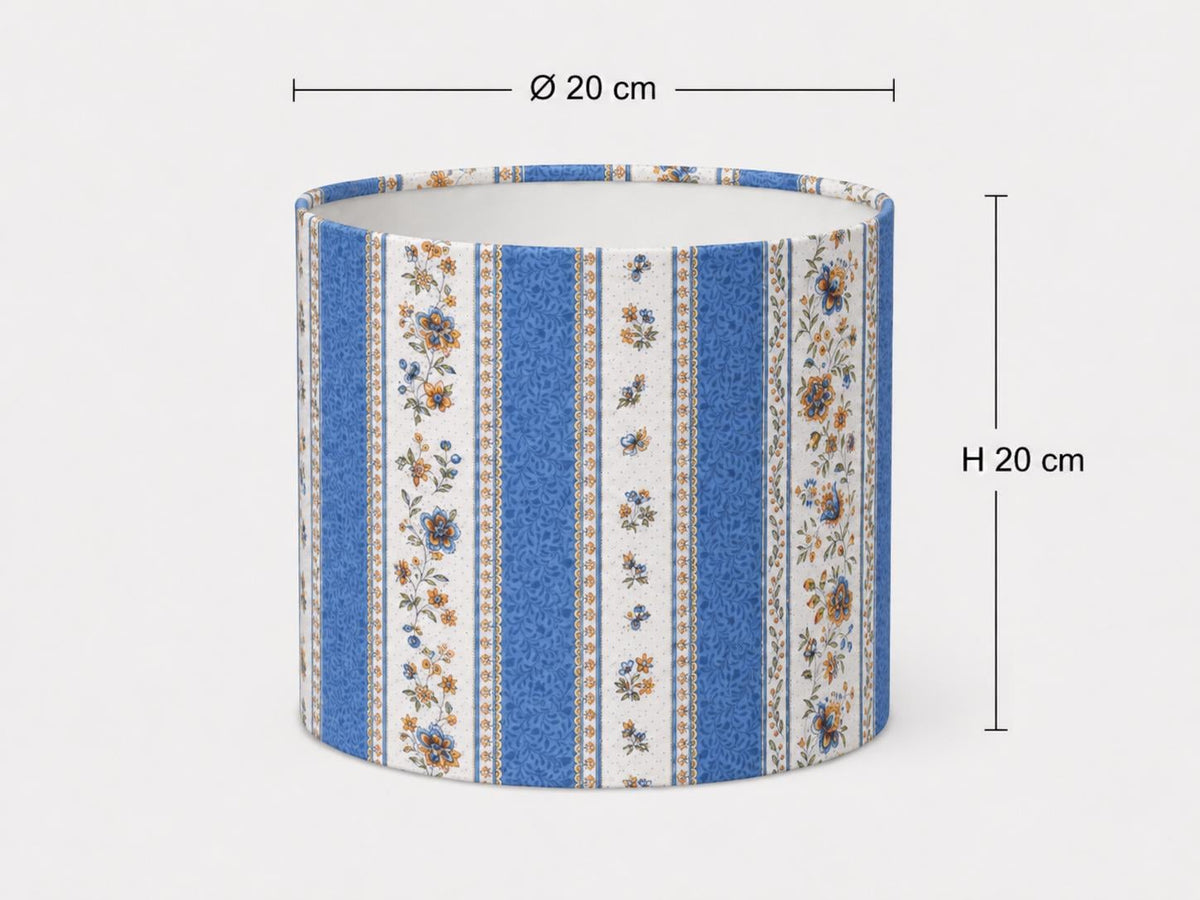 Blue Provençal Floral Lampshade, French Country Lamp Shade – Handmade in Italy – image 2