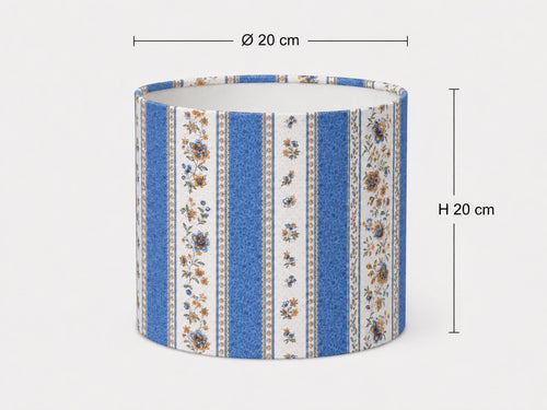 Blue Provençal Floral Lampshade, French Country Lamp Shade – Handmade in Italy – image 2