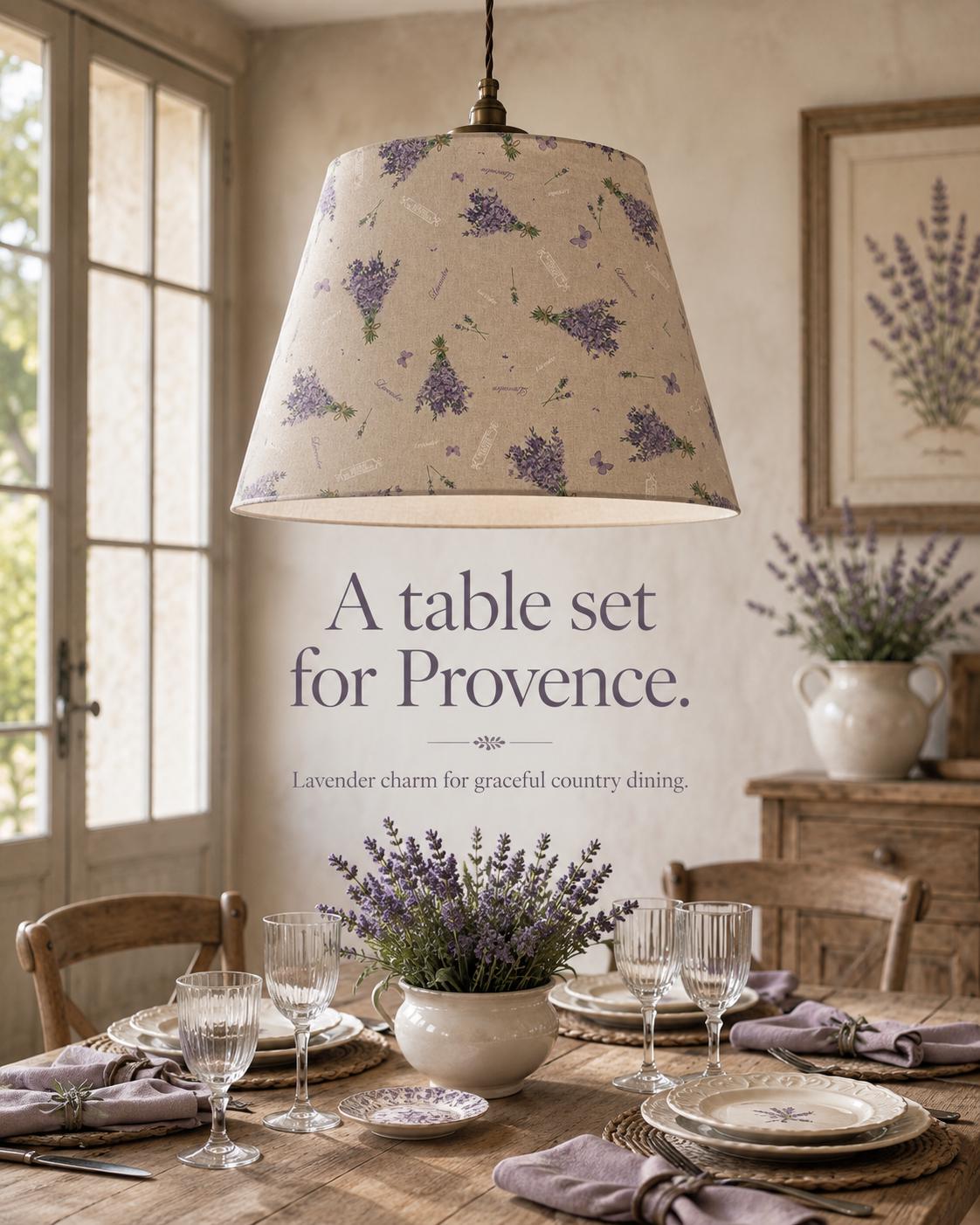 Handmade Lavender Provençal Country Lampshade – Made in Italy – image 14
