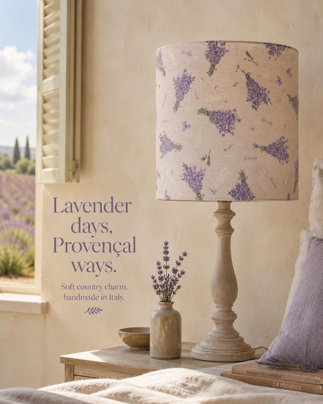 Handmade Lavender Provençal Country Lampshade – Made in Italy – image 3