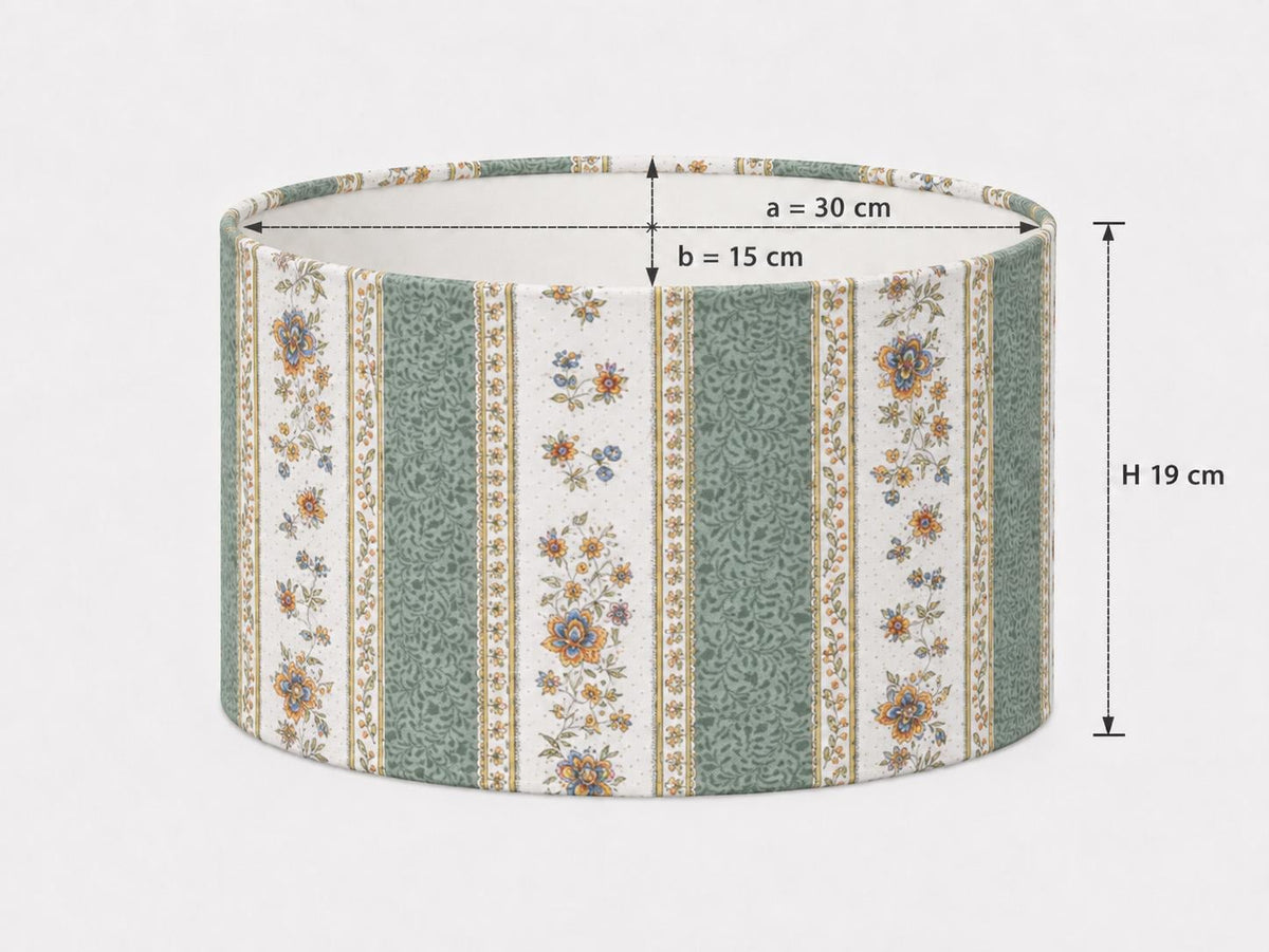 Green Provençal Floral Lampshade, French Country Lamp Shade – Handmade in Italy – image 8