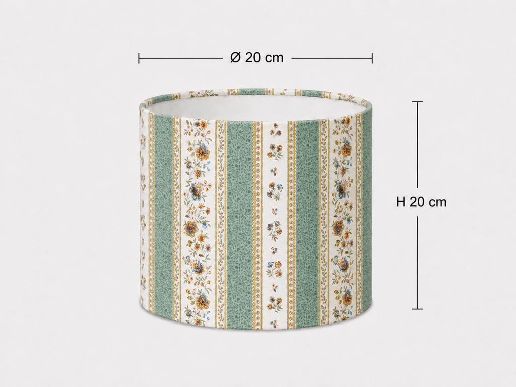 Green Provençal Floral Lampshade, French Country Lamp Shade – Handmade in Italy – image 2