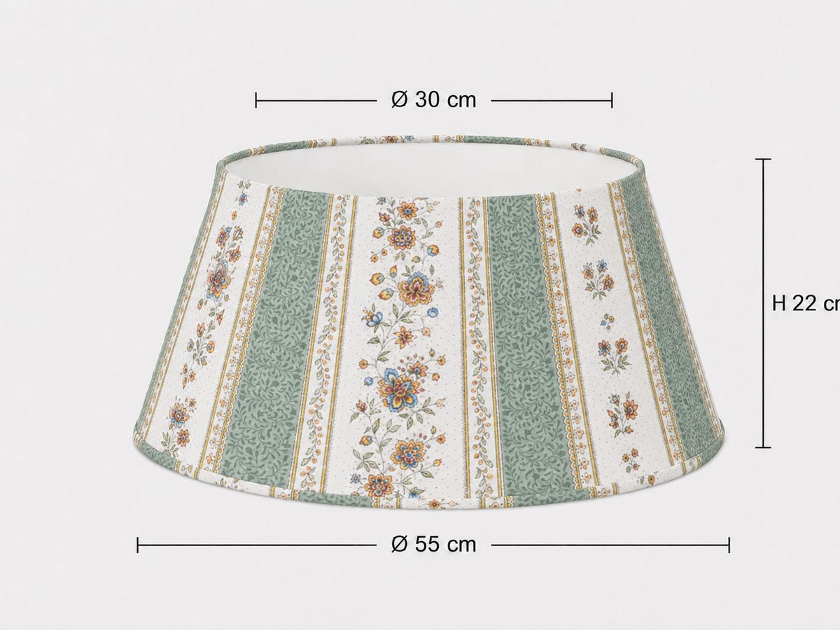 Green Provençal Floral Lampshade, French Country Lamp Shade – Handmade in Italy – image 13
