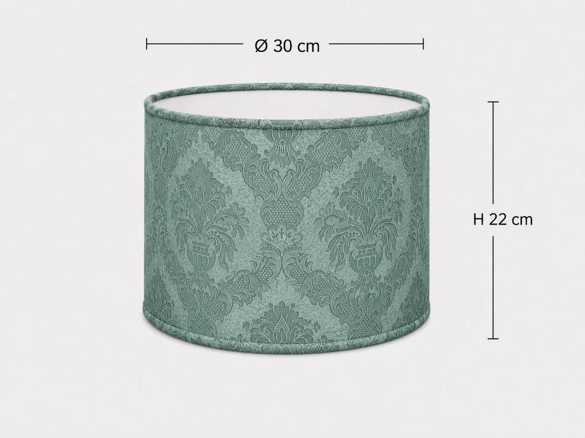 Limited Edition Vintage Damask Silk Lampshade – Sage Green Luxury Lighting - Handmade in Italy – image 4