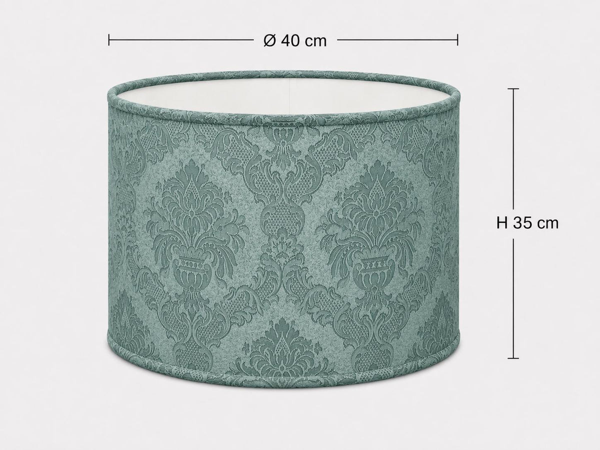 Limited Edition Vintage Damask Silk Lampshade – Sage Green Luxury Lighting - Handmade in Italy – image 5