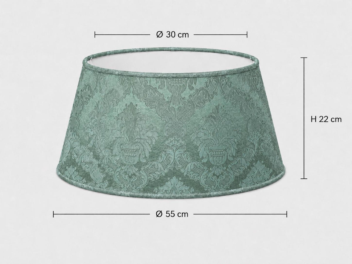 Limited Edition Vintage Damask Silk Lampshade – Sage Green Luxury Lighting - Handmade in Italy – image 12