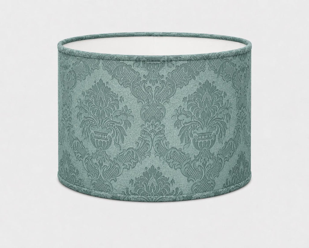 Limited Edition Vintage Damask Silk Lampshade – Sage Green Luxury Lighting - Handmade in Italy – image 1