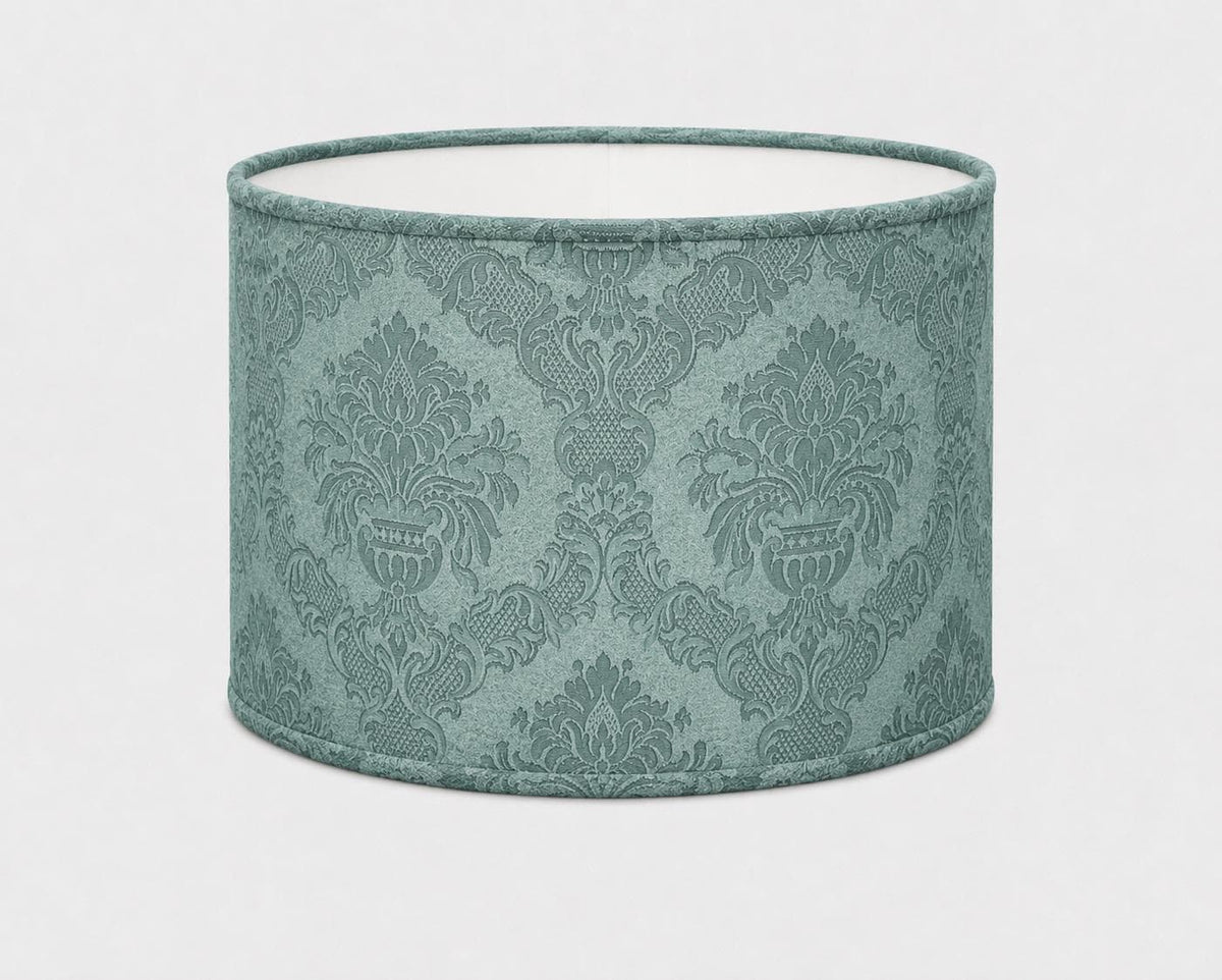 Limited Edition Vintage Damask Silk Lampshade – Sage Green Luxury Lighting - Handmade in Italy – image 1