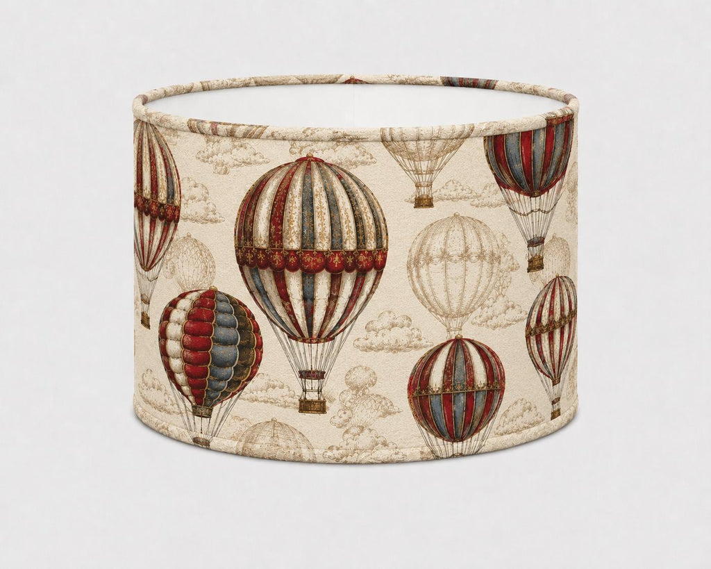 Hot Air Balloon Lampshade – Textured Cotton Blend - Made in Italy – image 1