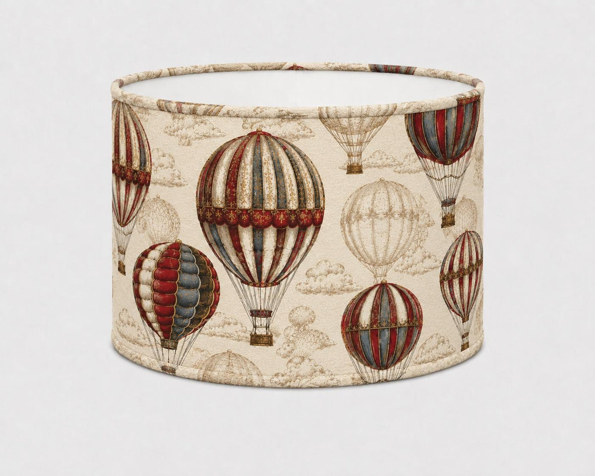 Hot Air Balloon Lampshade – Textured Cotton Blend - Made in Italy – image 1