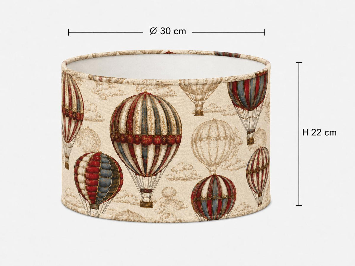 Hot Air Balloon Lampshade – Textured Cotton Blend - Made in Italy – image 4