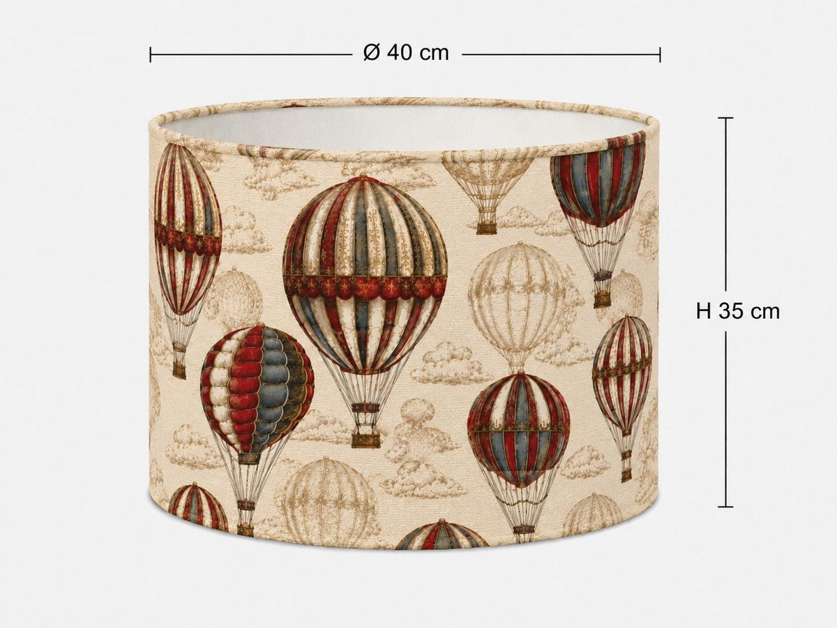 Hot Air Balloon Lampshade – Textured Cotton Blend - Made in Italy – image 6