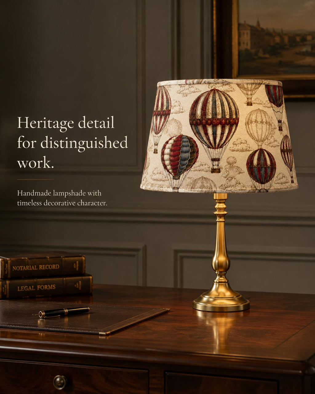 Hot Air Balloon Lampshade – Textured Cotton Blend - Made in Italy – image 12