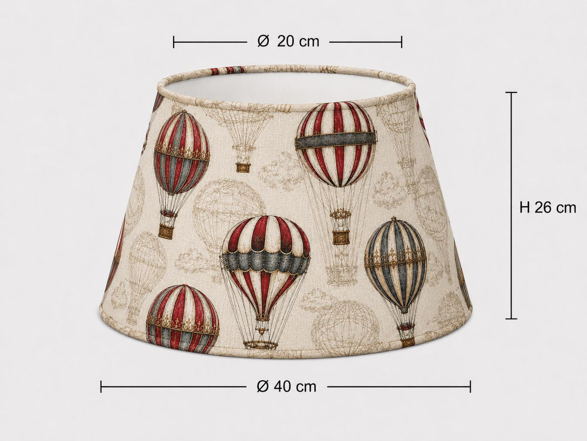 Hot Air Balloon Lampshade – Textured Cotton Blend - Made in Italy – image 11