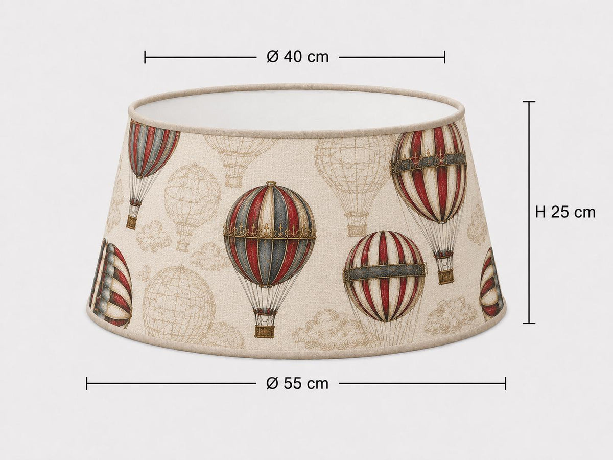 Hot Air Balloon Lampshade – Textured Cotton Blend - Made in Italy – image 14