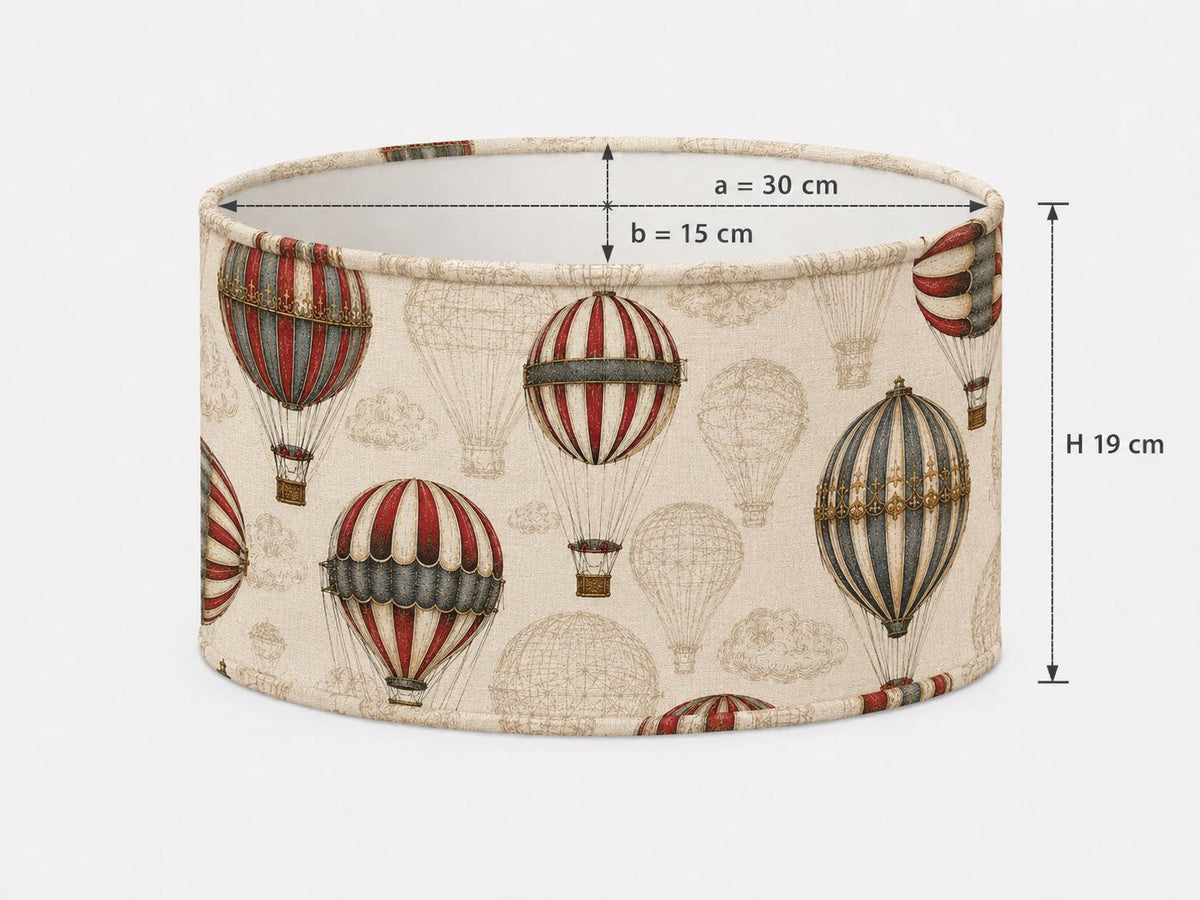 Hot Air Balloon Lampshade – Textured Cotton Blend - Made in Italy – image 8