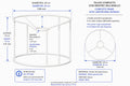 White Metal Lampshade Frame – DIY Macramé Lighting Structure – Multiple Diameters – image 2