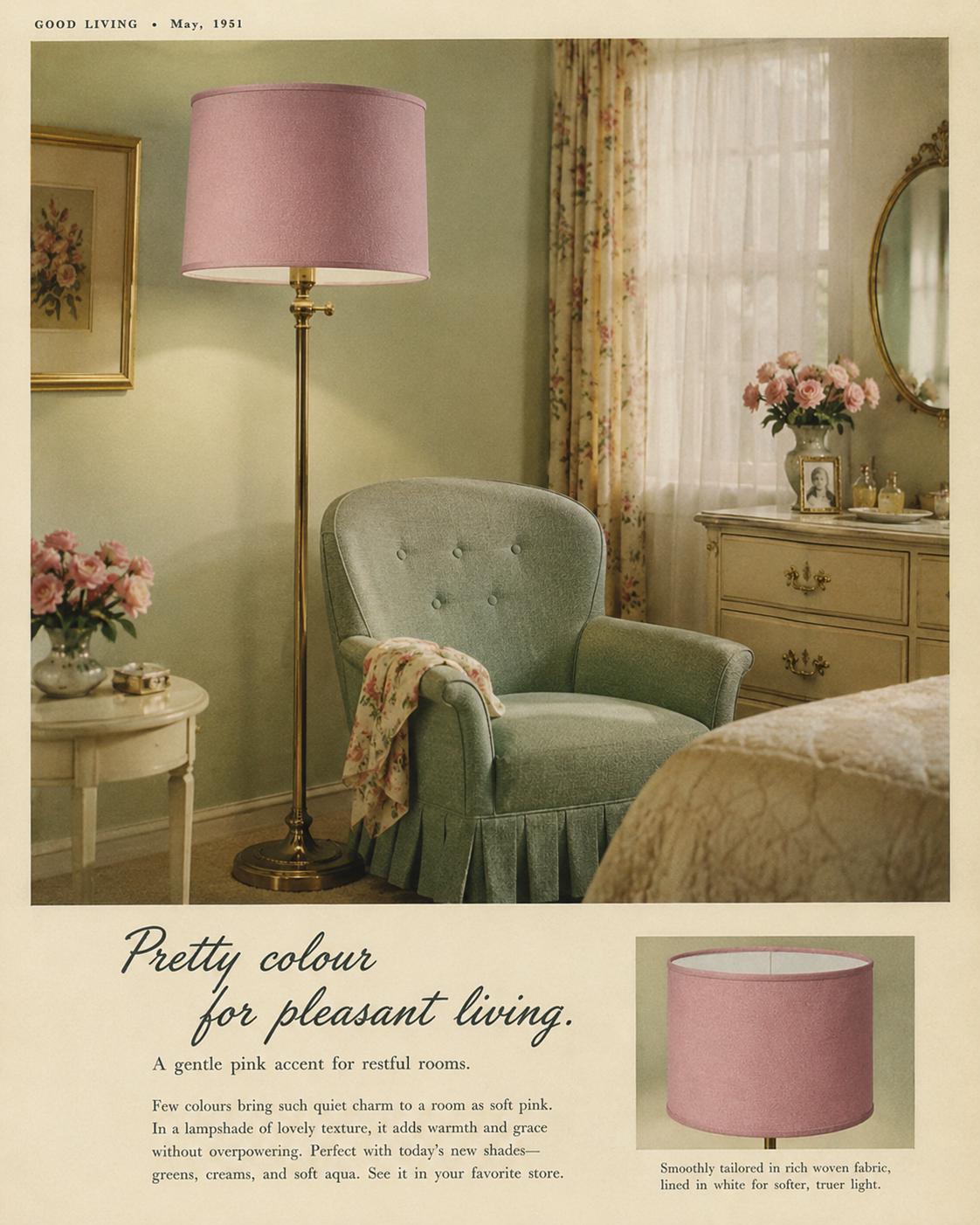 1950s Retro Pink Lampshade | Handmade in Italy – image 5