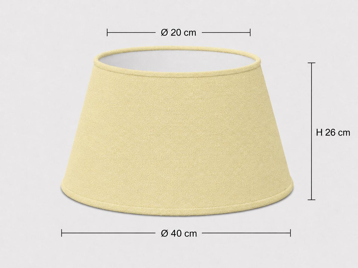 1950s Pastel Pale Yellow Lampshade | 1950s Retro Style | Handmade in Italy – image 12