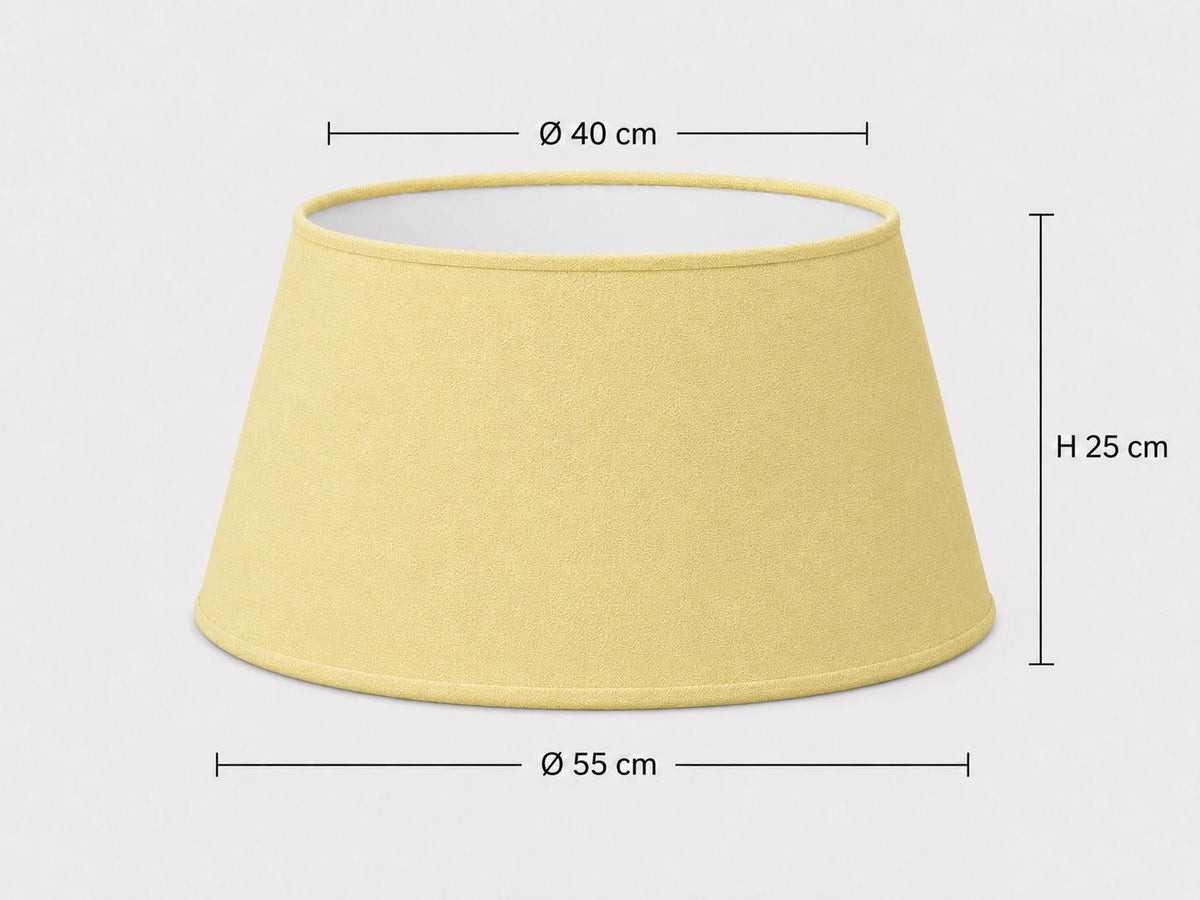 1950s Pastel Pale Yellow Lampshade | 1950s Retro Style | Handmade in Italy – image 15