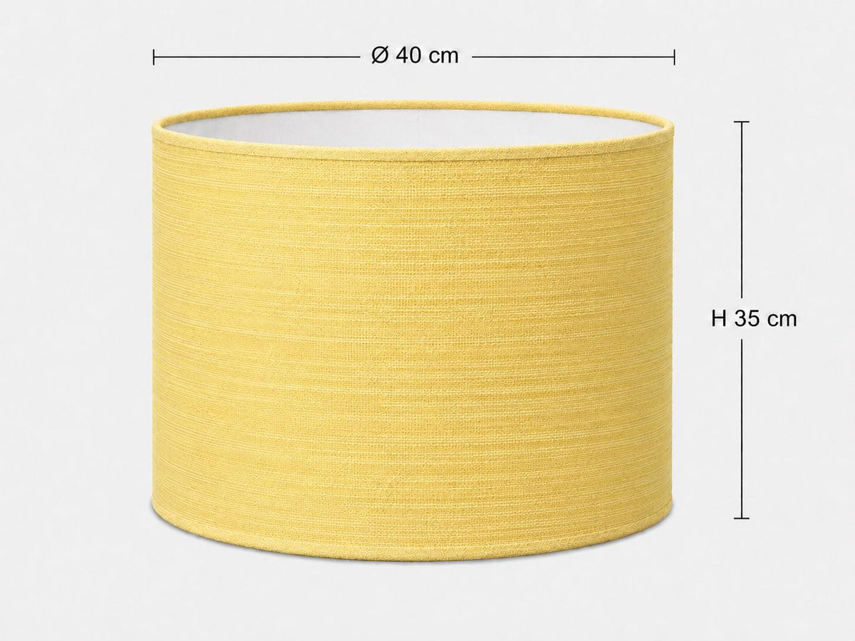 Yellow Linen-Texture Lampshade | Handmade in Italy – image 6