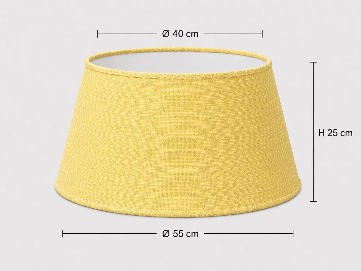 Yellow Linen-Texture Lampshade | Handmade in Italy – image 14