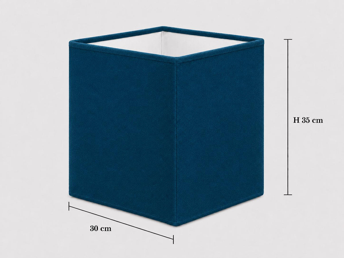 Petrol Blue Velvet Lampshade | Handmade in Italy – image 9