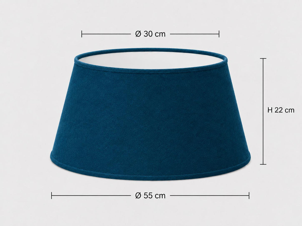 Petrol Blue Velvet Lampshade | Handmade in Italy – image 12