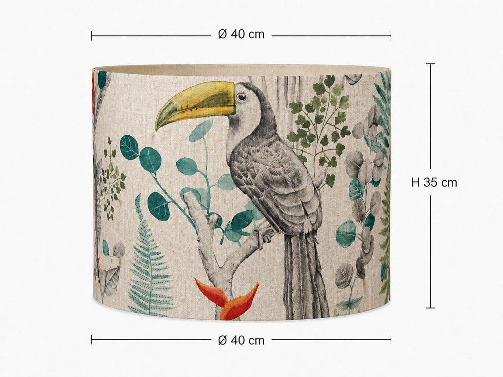 Tropical Toucan Lampshade | Retro Jungle Style Lampshade | Made in Italy – image 4