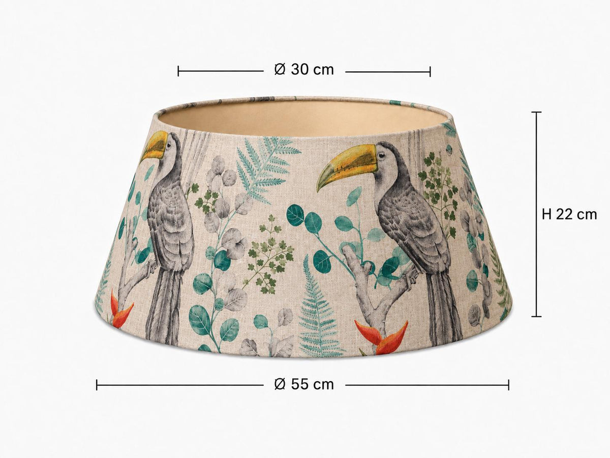 Tropical Toucan Lampshade | Retro Jungle Style Lampshade | Made in Italy – image 7