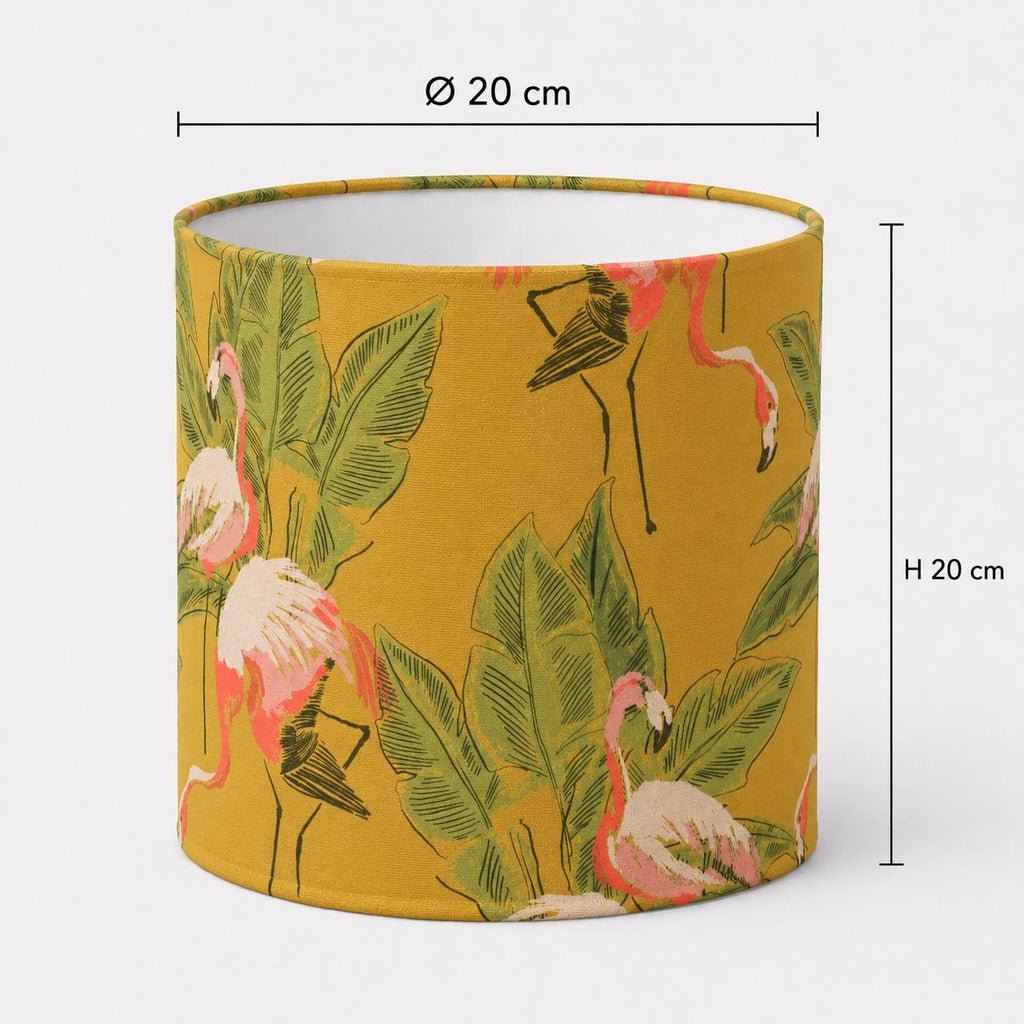 Tropical Flamingo Cotton-Blend Lampshade | Handmade in Italy – image 2