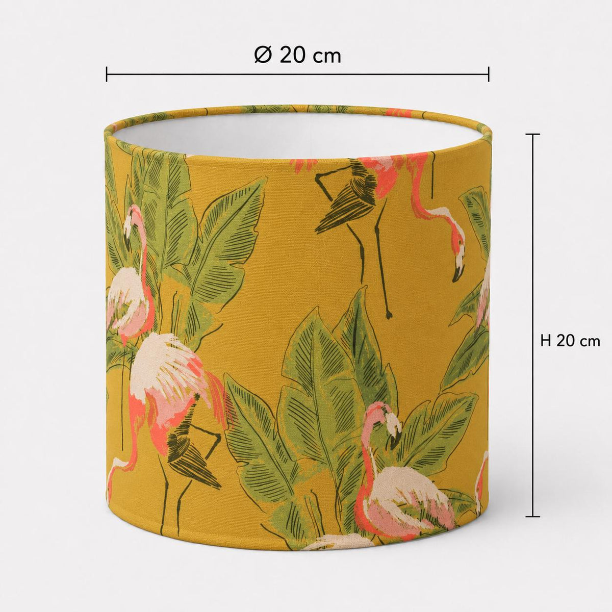 Tropical Flamingo Cotton-Blend Lampshade | Handmade in Italy – image 2