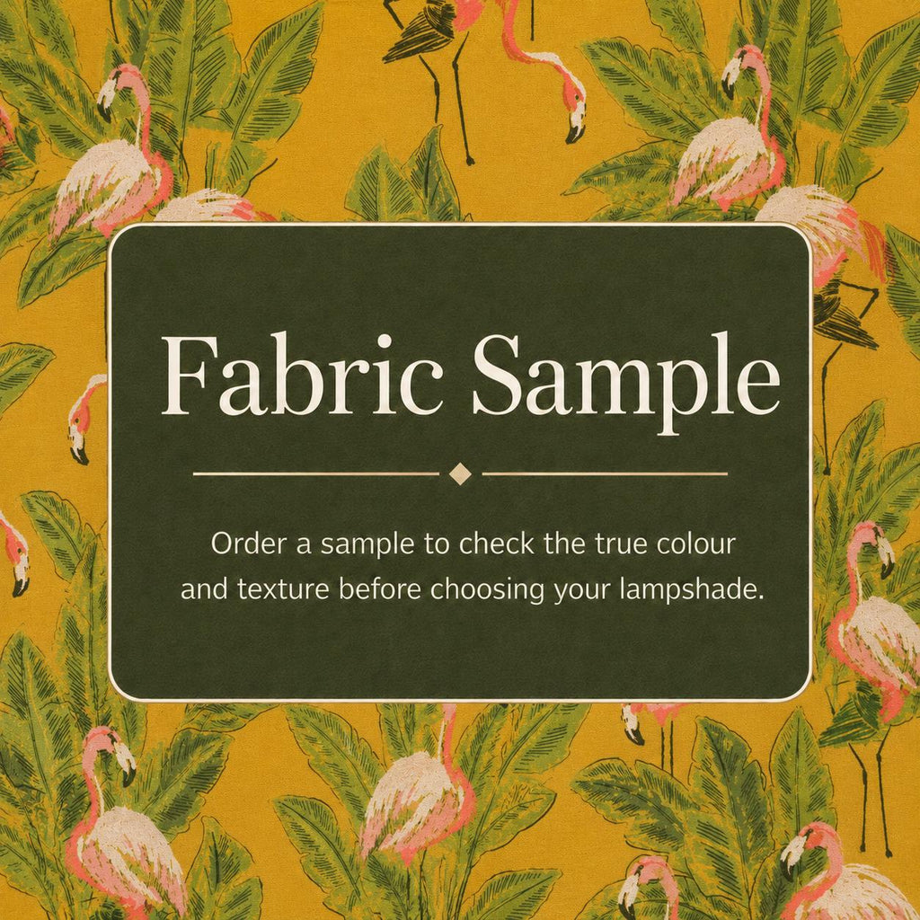 Tropical Flamingo Cotton-Blend Lampshade | Handmade in Italy – image 11
